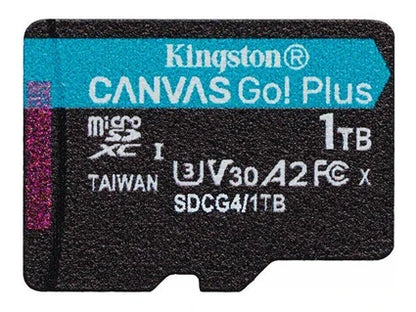 Carte mémoire micro SD Kingston Canvas Go! Plus - Carte mémoire flash - 1 To - A2 / Video Class V30 / UHS-I U3 / Class10 - microSDXC UHS-I